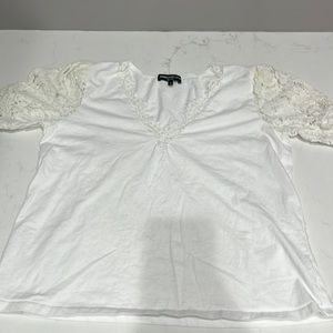 Generation love white lace short sleeve shirt
